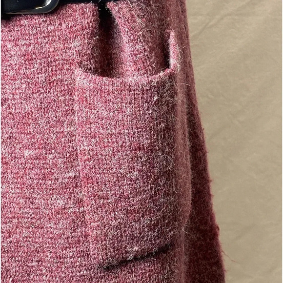 Soft Surroundings Marled Red Solange Belted Longline Sweater Vest Size L - Picture 5 of 11